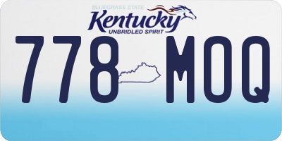 KY license plate 778MOQ