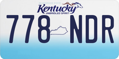 KY license plate 778NDR
