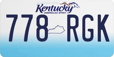 KY license plate 778RGK