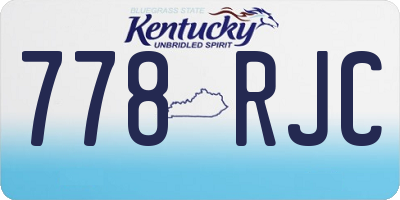 KY license plate 778RJC