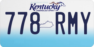 KY license plate 778RMY