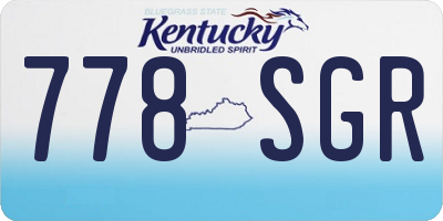 KY license plate 778SGR