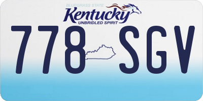 KY license plate 778SGV