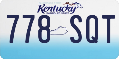 KY license plate 778SQT
