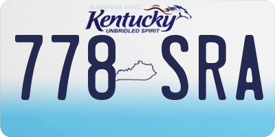 KY license plate 778SRA