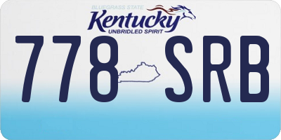 KY license plate 778SRB