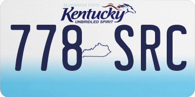 KY license plate 778SRC