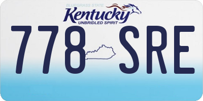 KY license plate 778SRE