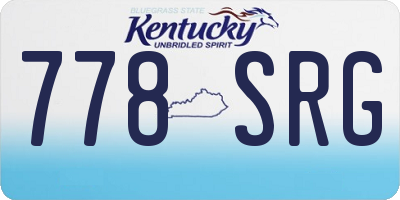 KY license plate 778SRG
