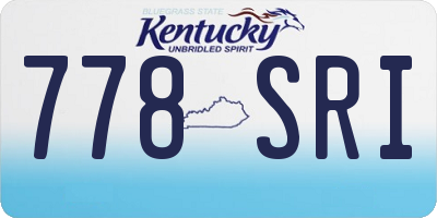 KY license plate 778SRI