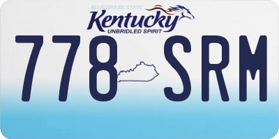 KY license plate 778SRM