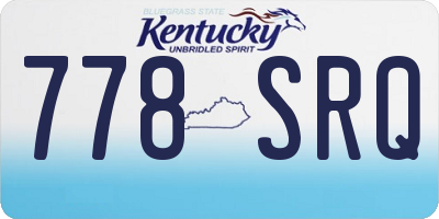 KY license plate 778SRQ