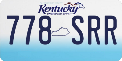 KY license plate 778SRR