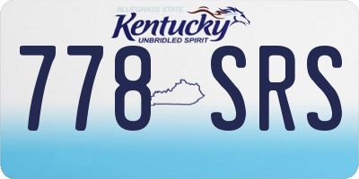 KY license plate 778SRS