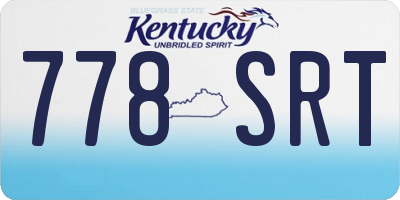 KY license plate 778SRT