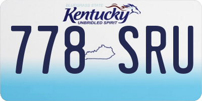 KY license plate 778SRU