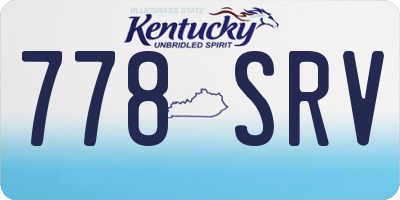 KY license plate 778SRV