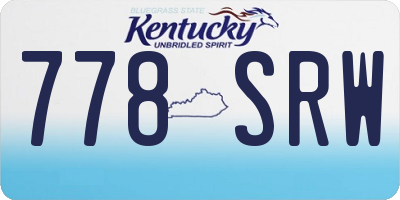 KY license plate 778SRW
