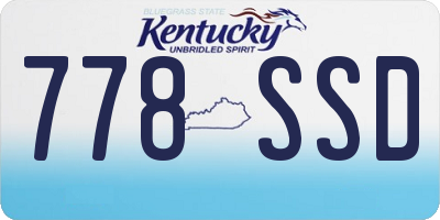 KY license plate 778SSD