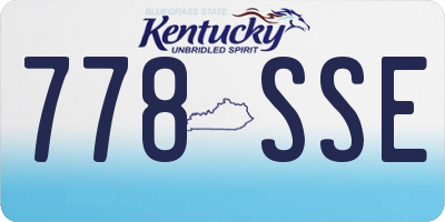 KY license plate 778SSE