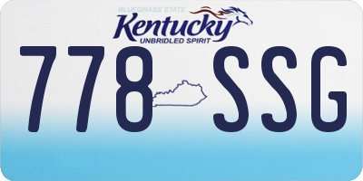 KY license plate 778SSG