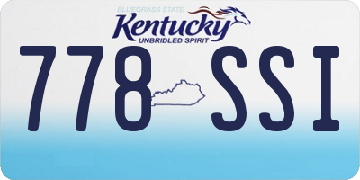 KY license plate 778SSI