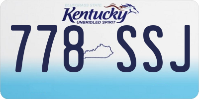 KY license plate 778SSJ