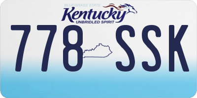 KY license plate 778SSK