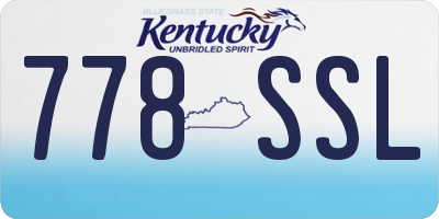 KY license plate 778SSL