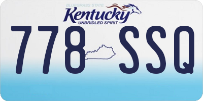 KY license plate 778SSQ
