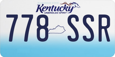 KY license plate 778SSR