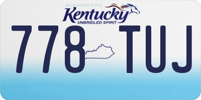 KY license plate 778TUJ
