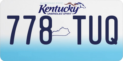KY license plate 778TUQ