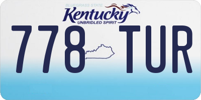 KY license plate 778TUR