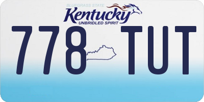 KY license plate 778TUT