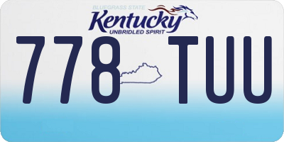 KY license plate 778TUU