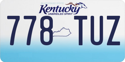 KY license plate 778TUZ
