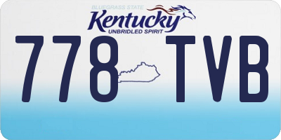 KY license plate 778TVB