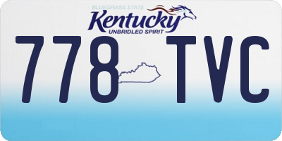 KY license plate 778TVC