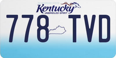 KY license plate 778TVD