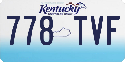 KY license plate 778TVF