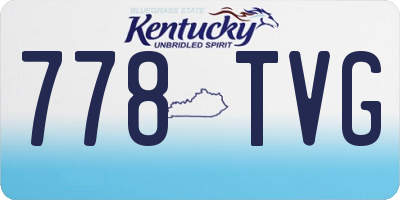 KY license plate 778TVG