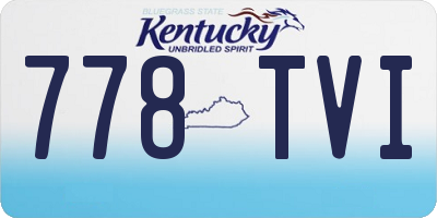 KY license plate 778TVI