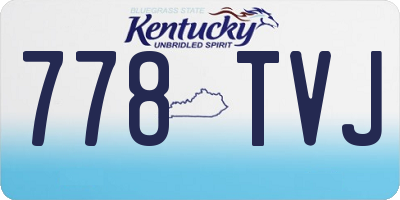KY license plate 778TVJ