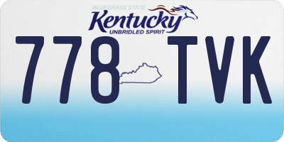KY license plate 778TVK