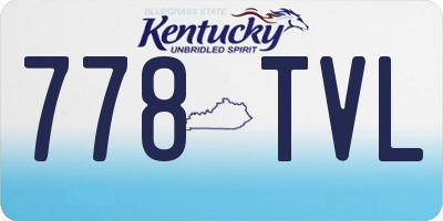 KY license plate 778TVL
