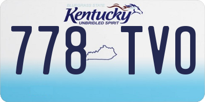 KY license plate 778TVO