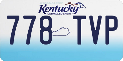 KY license plate 778TVP