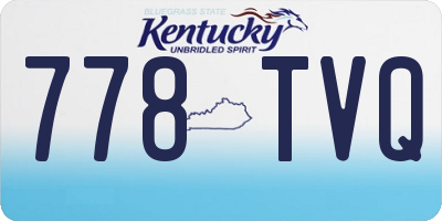 KY license plate 778TVQ