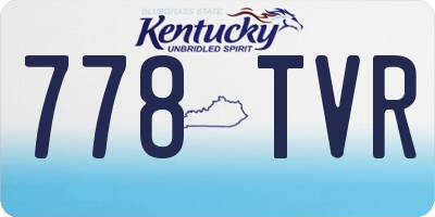 KY license plate 778TVR